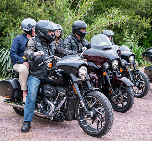 motorbike group camping