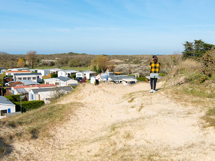 dune privee au camping en bord de mer