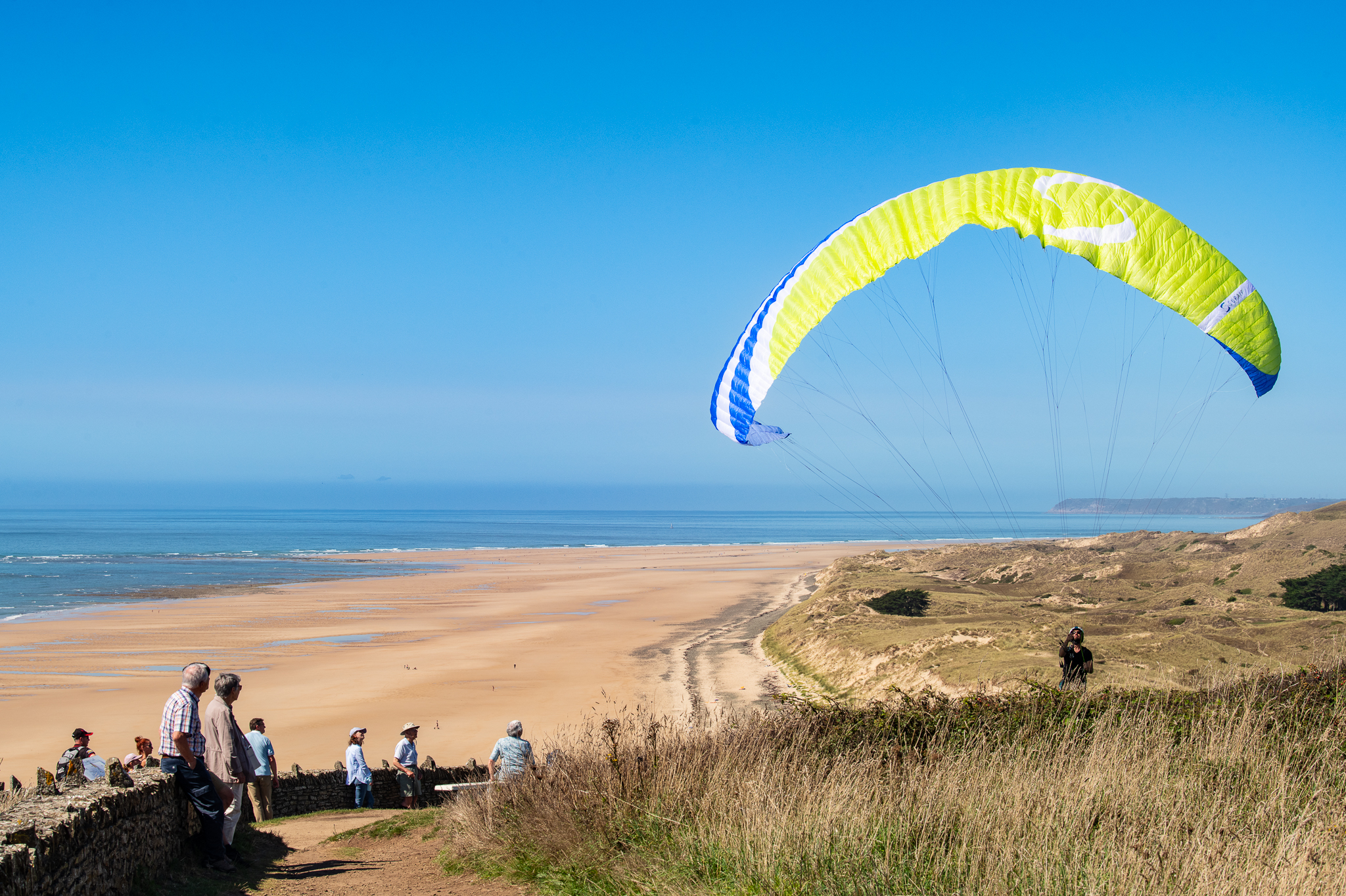 parapente plage cotentin